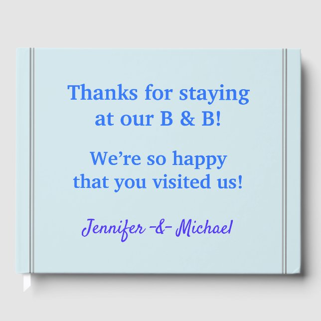 Livro de Visitantes B&B conservador, respeitável (Frente)