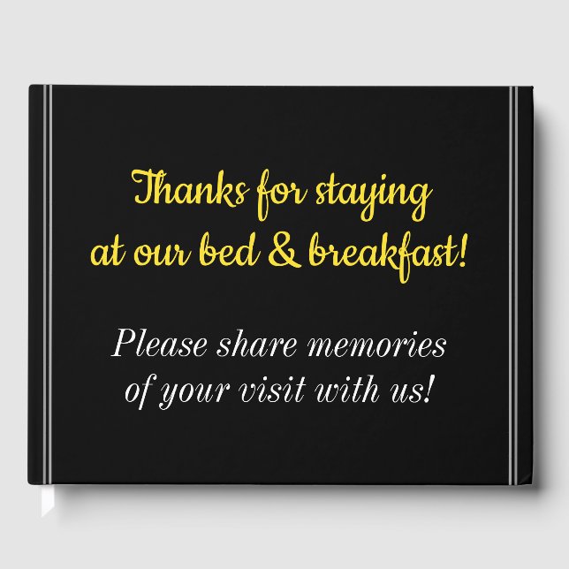 Livro de Visitantes B&B minimalista e subjugado (Frente)