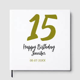 Livro De Visitas 15 aniversário quiencenera adicionar data ano ouro