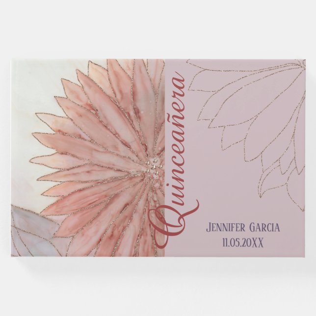 Livro De Visitas 15 de Quinceanera Festa de aniversário (Frente)