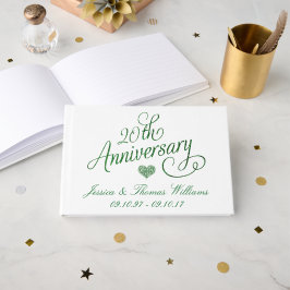 Livro De Visitas 20th Emerald Wedding Anniversary