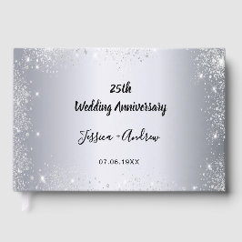 Livro De Visitas 25 do aniversário de casamento foto da relíquia de
