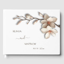 Livro De Visitas 3D Magnolia Flower | Wedding