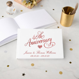 Livro De Visitas 40º Aniversário de Casamento Rubi