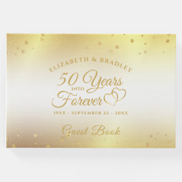 Livro De Visitas 50º Aniversário Corações Dourados ANOS PARA SEMPRE