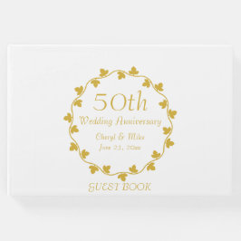 Livro De Visitas 50º aniversário do Ouro Ivy Wreath