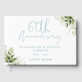 Livro De Visitas 60th Wedding Anniversary Greenery Floral Photo