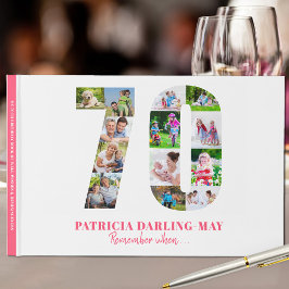 Livro De Visitas 70 Birthday Lembre-se quando... Colagem de Fotos R