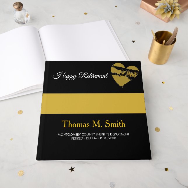 Livro De Visitas 911 Dispatcher Retirement Guest Book (Frente aberta)