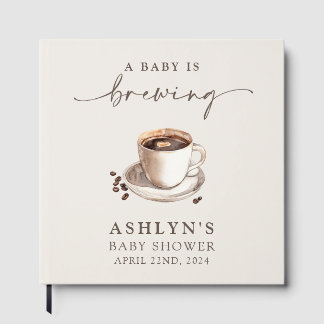 Livro De Visitas A Baby is Brewing Baby Shower Guest Book