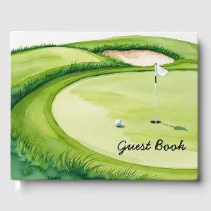 Livro De Visitas A bola de golfe está no green