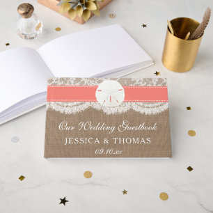 Livro De Visitas A Coleção de Casamento de Praia do Dólar de Areia