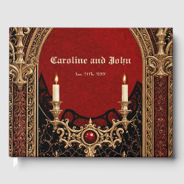 Livro De Visitas A escura elegância do estilo gótico.