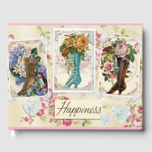 Livro De Visitas A felicidade é botas de Steampunk do Victorian