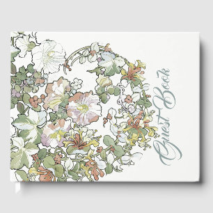 Livro De Visitas A madressilva de Nouveau da arte de Mucha floresce