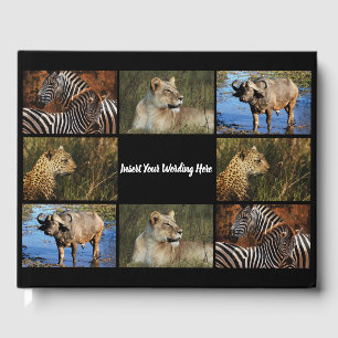 Livro De Visitas A sua colagem de 4 fotos com o jogo de safari de t