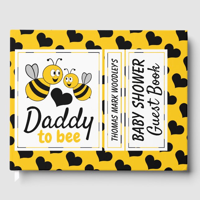 Livro De Visitas Abelha de mel, Chá de fraldas (Frente)