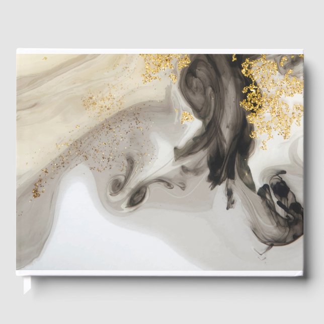 Livro De Visitas Abstrato e Glitter (Frente)