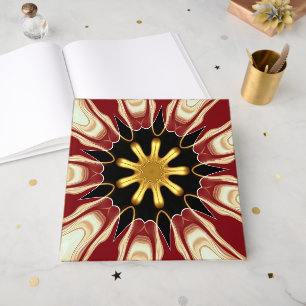 Livro De Visitas Achempong: Starburst Luxo Carmesim e Dourado