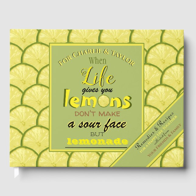 Livro De Visitas Aconselhamento de presente de casamento para retro (Frente)