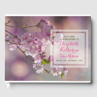 Livro De Visitas Adicione Sua Própria Foto Memorial Cerejeira Rosa