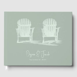 Livro De Visitas Adirondack Beach Chairs Sage Green Wedding