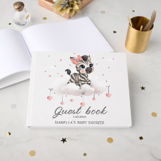 Livro De Visitas Adorável pequena zebra fêmea