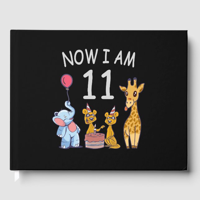 Livro De Visitas Agora eu tenho 11 anos de idade 11 Aniversário no  (Frente)