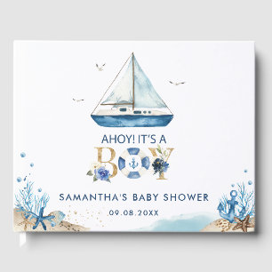 Livro De Visitas Ahoy é um Chá de fraldas de moço