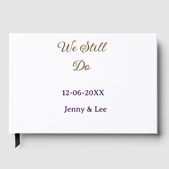 Livro De Visitas Ainda fazemos rosa marrom nome data ano boho retrô (Frente)