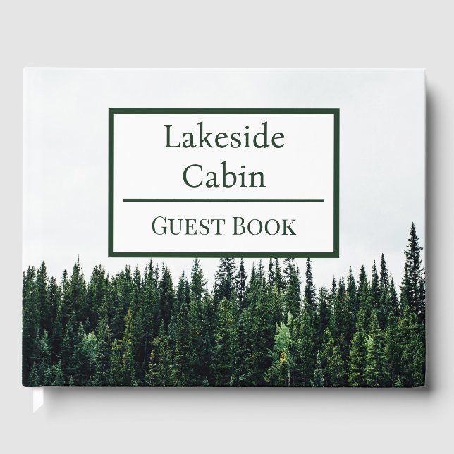 Livro De Visitas Airbnb Vacation Rental Cabin Trees Lake House (Frente)