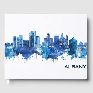 Livro De Visitas Albany New York Skyline Blue