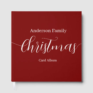 Livro De Visitas Álbum de Cartões de Natal Nome da Família Personal