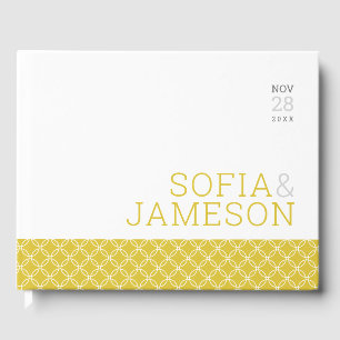Livro De Visitas ÁLBUM ESPECIAL simples tipo mostarda amarelo moder