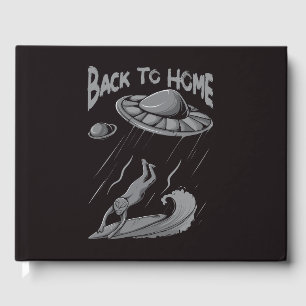 Livro De Visitas alienígena ufo surfing ilustrando com retorno ao h