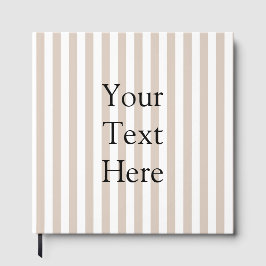 Livro De Visitas Almond & White Stripes 