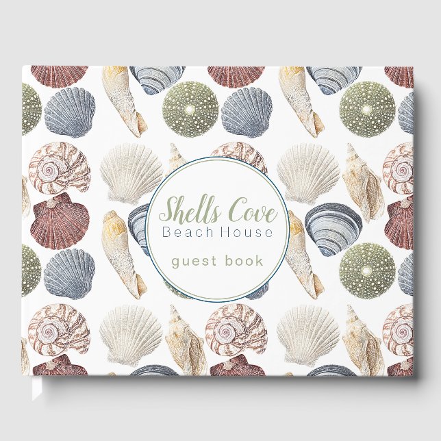 Livro De Visitas Aluguel de praia com várias cores (Frente)