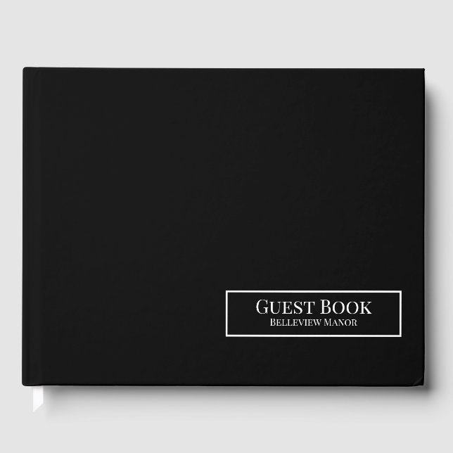 Livro De Visitas Aluguer de Férias Negras Básicas (Frente)