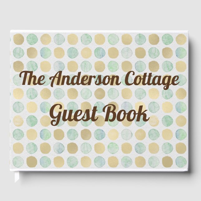 Livro De Visitas Aluguer Moderno de Férias de Tendência | Algodão | (Frente)