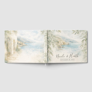 Livro De Visitas Amalfi Reverie — Casamento Mediterrâneo à Beira-Ma
