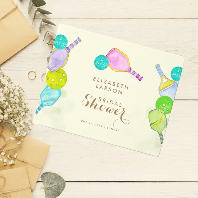 Livro De Visitas Amante de Esportes Aquarela Tema de Casamento de P (Criador carregado)