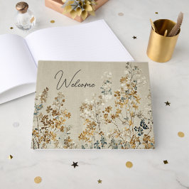 Livro De Visitas Amber meadow floral