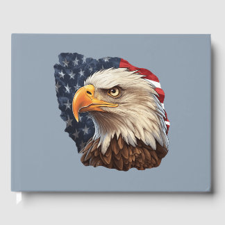 Livro De Visitas American Flag Bald Eagle