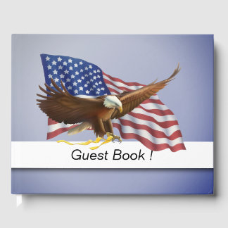 Livro De Visitas American Flag Guest Book