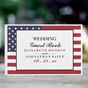 Livro De Visitas American Flag Wedding