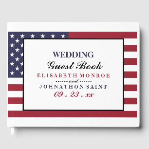 Livro De Visitas American Flag Wedding