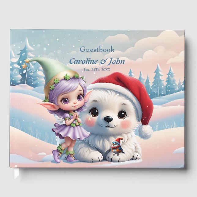 Livro De Visitas Amigos num mundo de fantasia. (Frente)