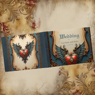 Livro De Visitas Amor eterno, elegância surreal no estilo steampunk