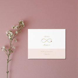 Livro De Visitas Amor Infinito Dupla Felicidade Branco Rubor Casame