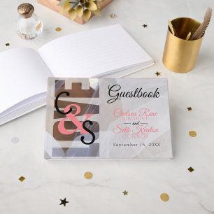 Livro De Visitas Amor moderno do dia - Guestbook coral do casamento